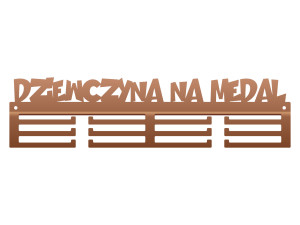 Wieszak na medale Dziewczyna na medal 40 cm - miedziany