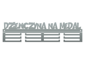 Wieszak na medale Dziewczyna na medal 40 cm - srebrny