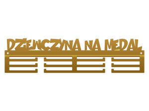Wieszak na medale Dziewczyna na medal 40 cm - złoty