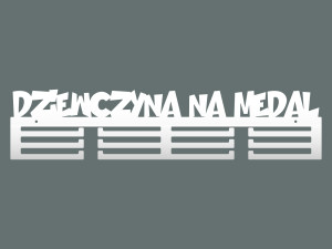 Wieszak na medale Dziewczyna na medal 60 cm - biały matowy