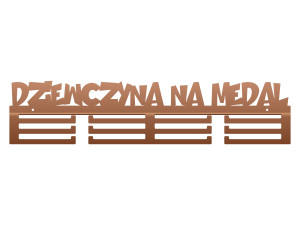 Wieszak na medale Dziewczyna na medal 60 cm - miedziany