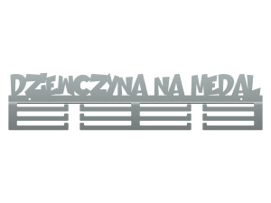 Wieszak na medale Dziewczyna na medal 60 cm - srebrny