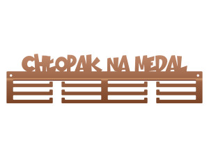 Wieszak na medale Chłopak na medal 40 cm - miedziany