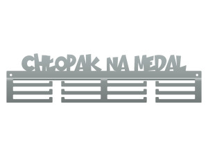 Wieszak na medale Chłopak na medal 40 cm - srebrny