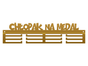 Wieszak na medale Chłopak na medal 40 cm - złoty