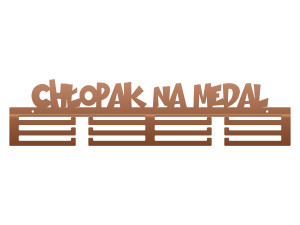 Wieszak na medale Chłopak na medal 60 cm - miedziany
