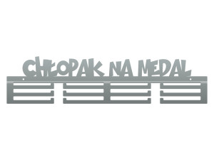 Wieszak na medale Chłopak na medal 60 cm - srebrny