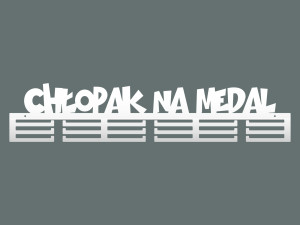 Wieszak na medale Chłopak na medal 80 cm - biały matowy