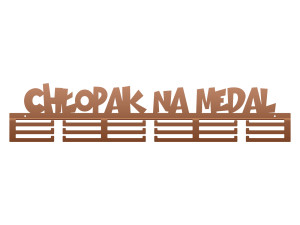 Wieszak na medale Chłopak na medal 80 cm - miedziany