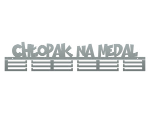 Wieszak na medale Chłopak na medal 80 cm - srebrny