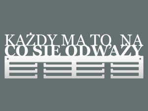 Wieszak na medale Każdy ma to 40 cm - biały matowy