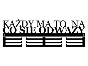 Wieszak na medale Każdy ma to 40 cm - czarny mat