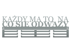 Wieszak na medale Każdy ma to 40 cm - srebrny