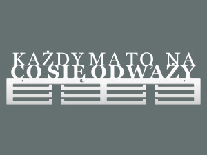 Wieszak na medale Każdy ma to 60 cm - biały matowy