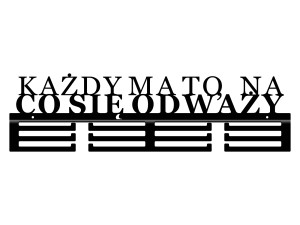 Wieszak na medale Każdy ma to 60 cm - czarny mat