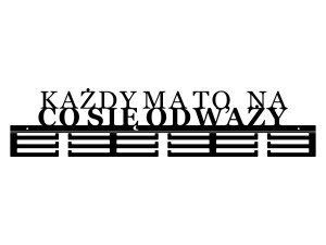 Wieszak na medale Każdy ma to 80 cm - czarny matowy