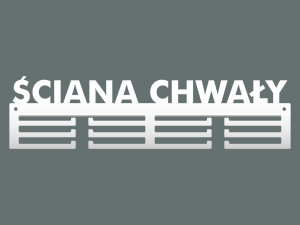 Wieszak na medale Ściana chwały 40 cm - biały matowy