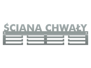 Wieszak na medale Ściana chwały 40 cm - srebrny