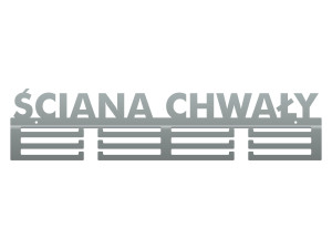 Wieszak na medale Ściana chwały 60 cm - srebrny