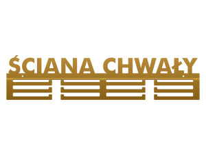 Wieszak na medale Ściana chwały 60 cm - złoty