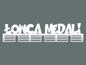 Wieszak na medale Łowca medali 80 cm - biały matowy