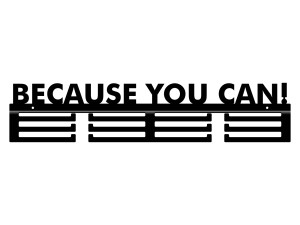Wieszak na medale Because you can 60 - czarny mat