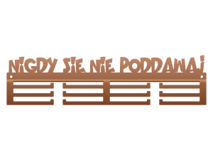 Wieszak na medale Nigdy się nie poddawaj 40 cm - miedziany