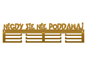 Wieszak na medale Nigdy się nie poddawaj 40 cm - złoty