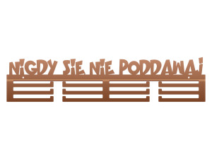 Wieszak na medale Nigdy się nie poddawaj 60 cm - miedziany
