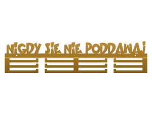 Wieszak na medale Nigdy się nie poddawaj 60 cm - złoty