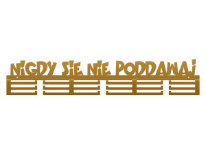 Wieszak na medale Nigdy się nie poddawaj 80 cm - złoty