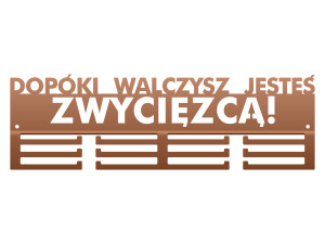 Wieszak na medale Dopóki walczysz II 40 cm - miedziany