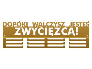 Wieszak na medale Dopóki walczysz II 40 cm - złoty