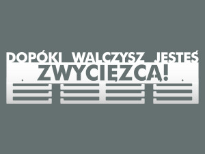 Wieszak na medale Dopóki walczysz II 60 cm - biały matowy