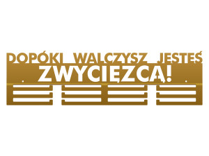 Wieszak na medale Dopóki walczysz II 60 cm - złoty