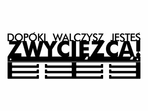Wieszak na medale Dopóki walczysz III 40 cm - miedziany