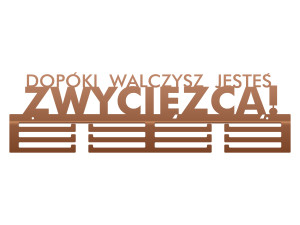 Wieszak na medale Dopóki walczysz III 60 cm - miedziany
