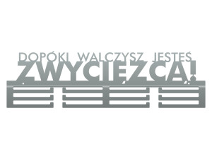 Wieszak na medale Dopóki walczysz III 60 cm - srebrny