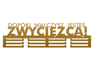 Wieszak na medale Dopóki walczysz III 60 cm - złoty