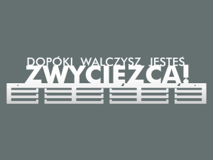 Wieszak na medale Dopóki walczysz III 80 cm - biały matowy