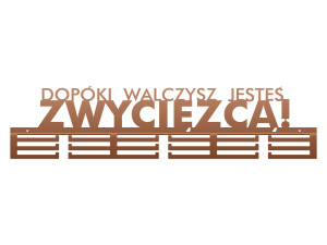 Wieszak na medale Dopóki walczysz III 80 cm - miedziany