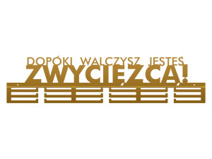 Wieszak na medale Dopóki walczysz III 80 cm - złoty