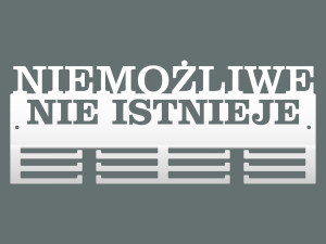 Wieszak na medale Niemożliwe nie istnieje 40 cm - biały matowy