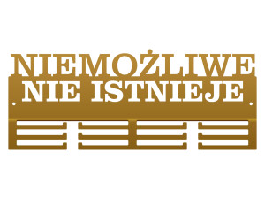 Wieszak na medale Niemożliwe nie istnieje 40 cm - złoty