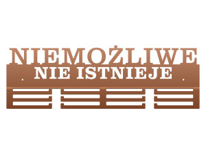 Wieszak na medale Niemożliwe nie istnieje 60 cm - miedziany