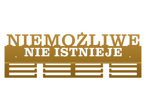 Wieszak na medale Niemożliwe nie istnieje 60 cm - złoty