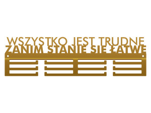 Wieszak na medale Wszystko jest trudne 40 cm - złoty