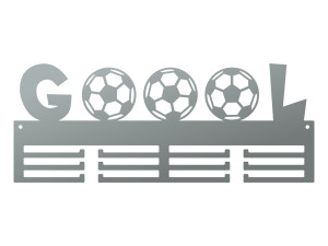 Wieszak na medale Goool 40 cm - srebrny