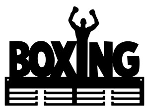 Wieszak na medale Boxing II 40 cm - czarny matowy