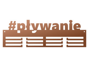 Wieszak na medale #PŁYWANIE 40 cm - miedziany